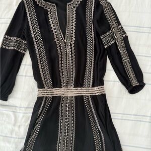 Alice + Olivia Black and White Embroidered Dress